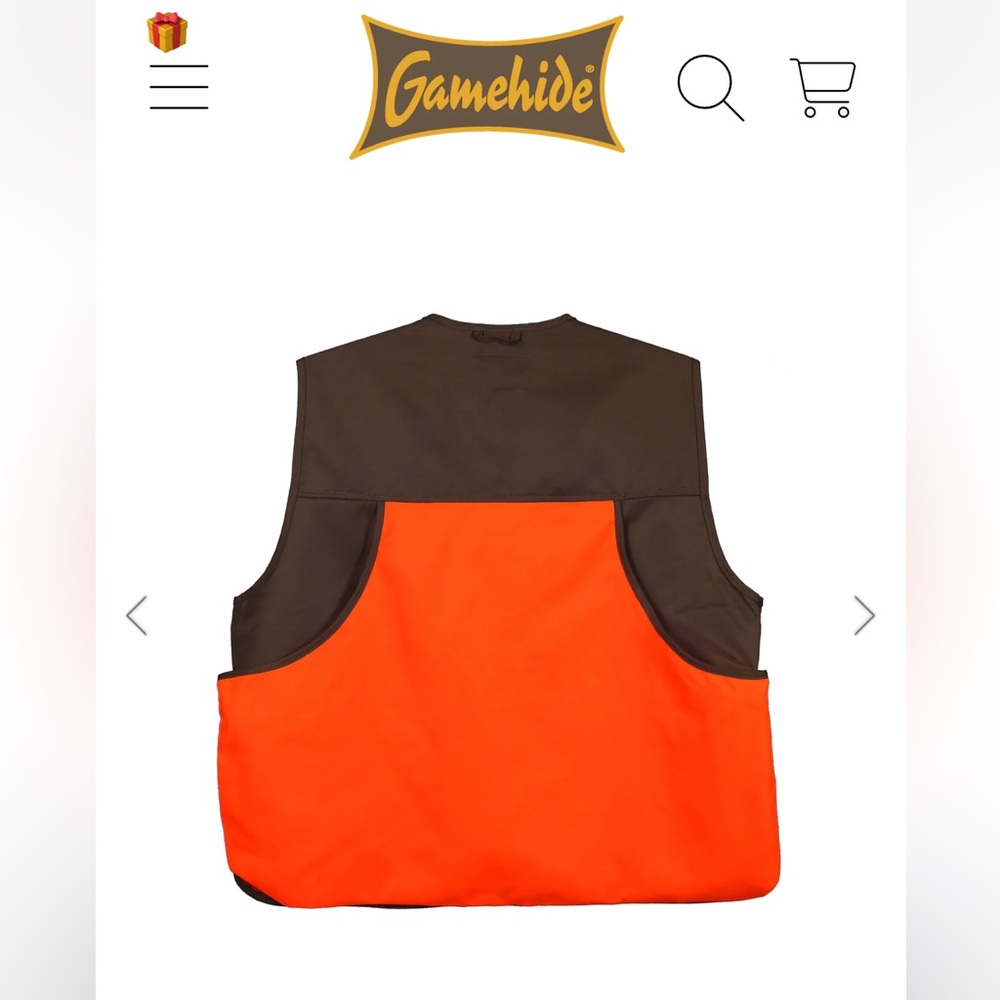 Gamehide Lightweight Dove & Upland Vest Dark Brown/Blaze Orange - Picture 16 of 16